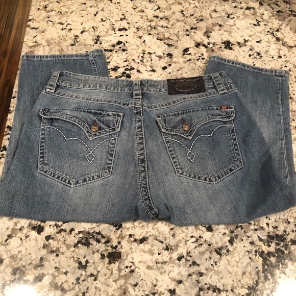 BTC "Fairfax Relaxed" blue jeans Capri 32 / 12 - Picture 4 of 10